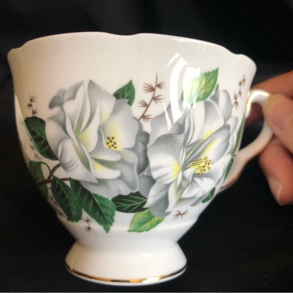Vintage Royal Kent Camellia Bone China Tea Cup and Saucer Staffordshire England - Picture 4 of 15